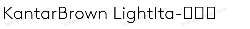 KantarBrown LightIta字体转换